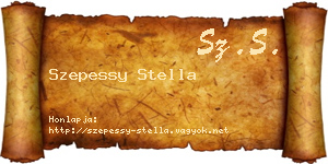 Szepessy Stella névjegykártya