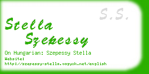 stella szepessy business card